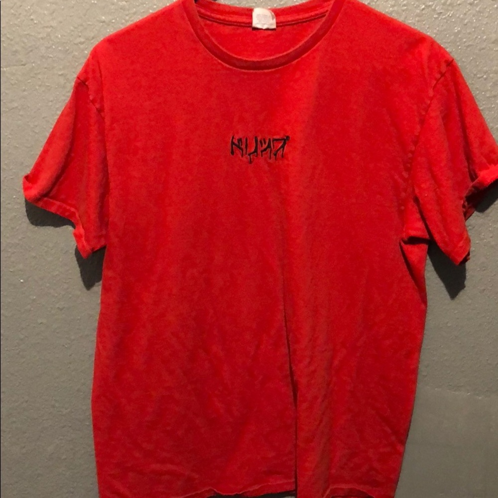 Red men’s shirt